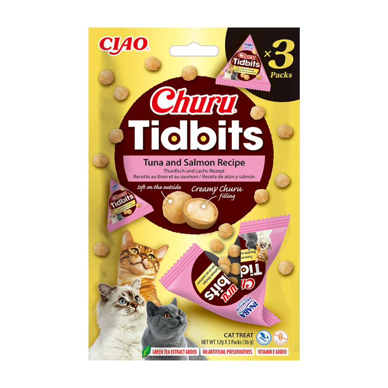 Churu CAT TIDBITS Atún y Salmón (6 uds. de 3 x 10 g)