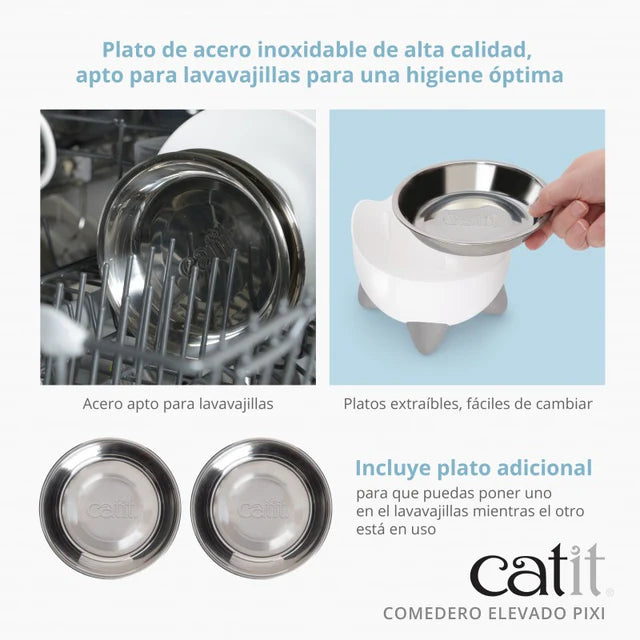 Combo de fuente y comedero para gatos Catit PIXI