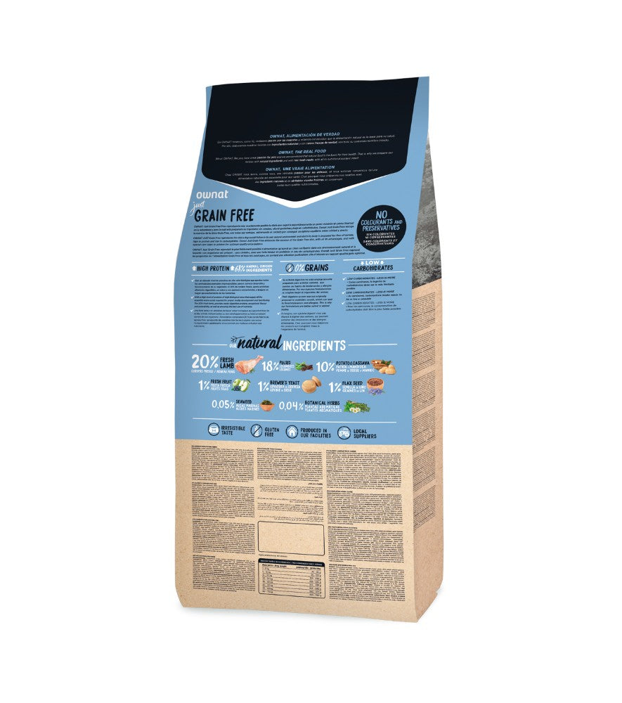 Ownat Just Canine Adult grain Free Cordero