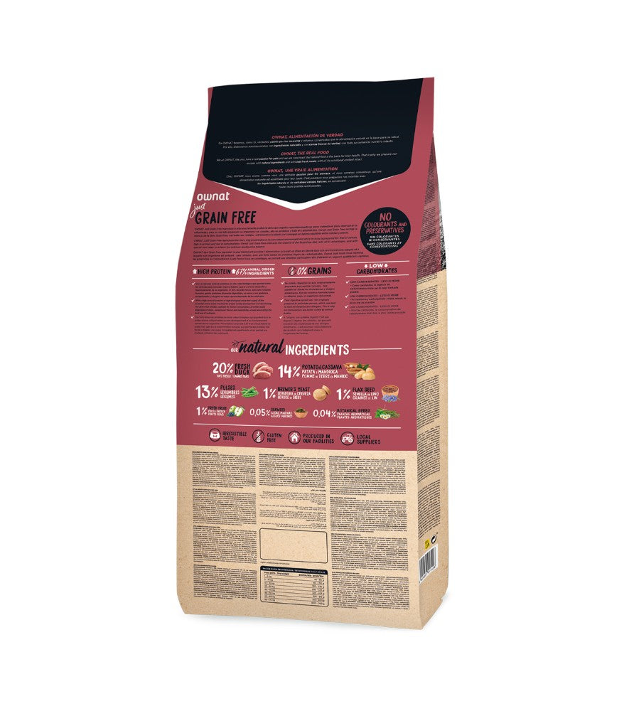 Ownat Just Canine Adult grain Free Pato