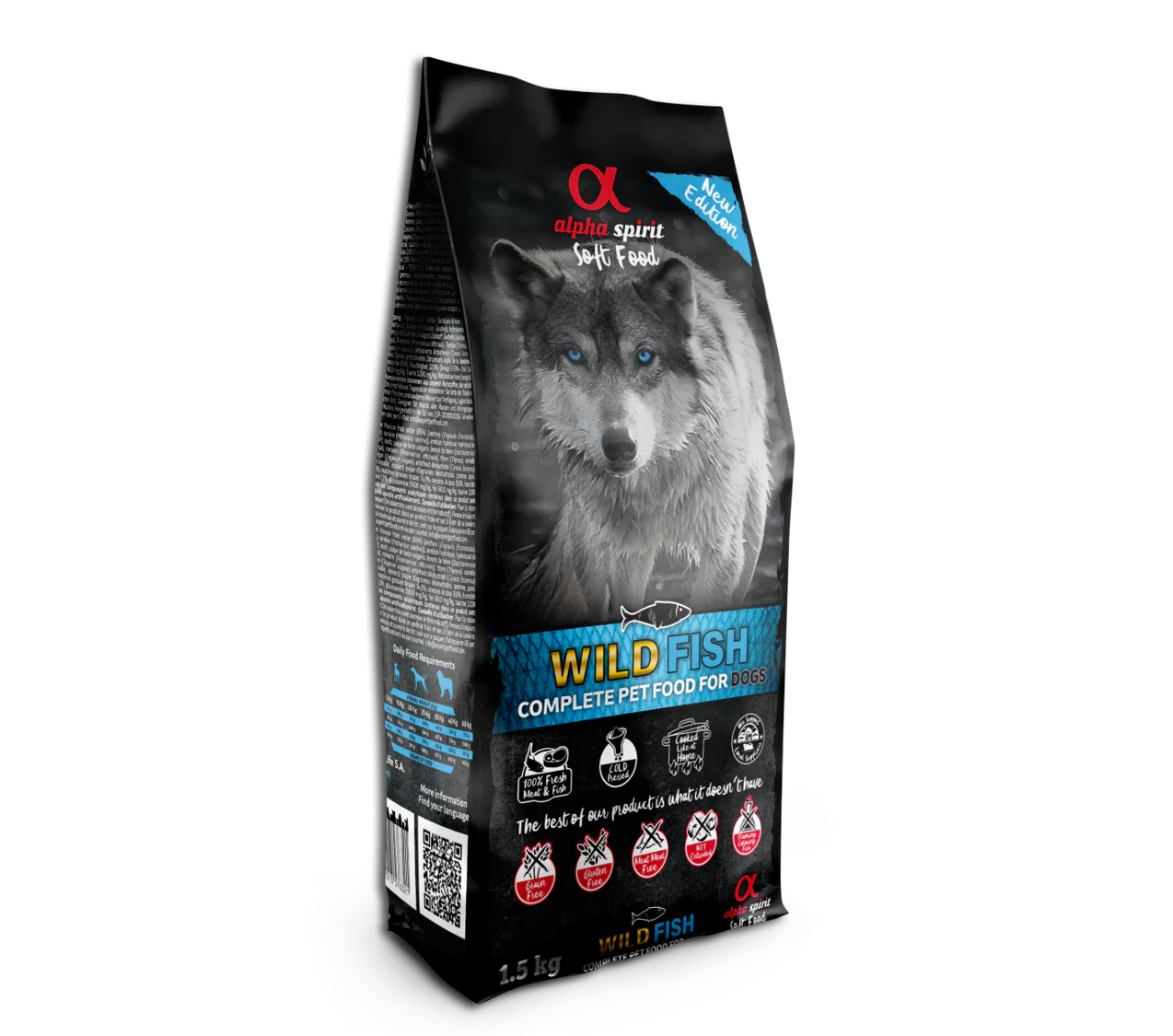Alpha Spirit Perros Adulto Semihumedo Pescado 1,5KG