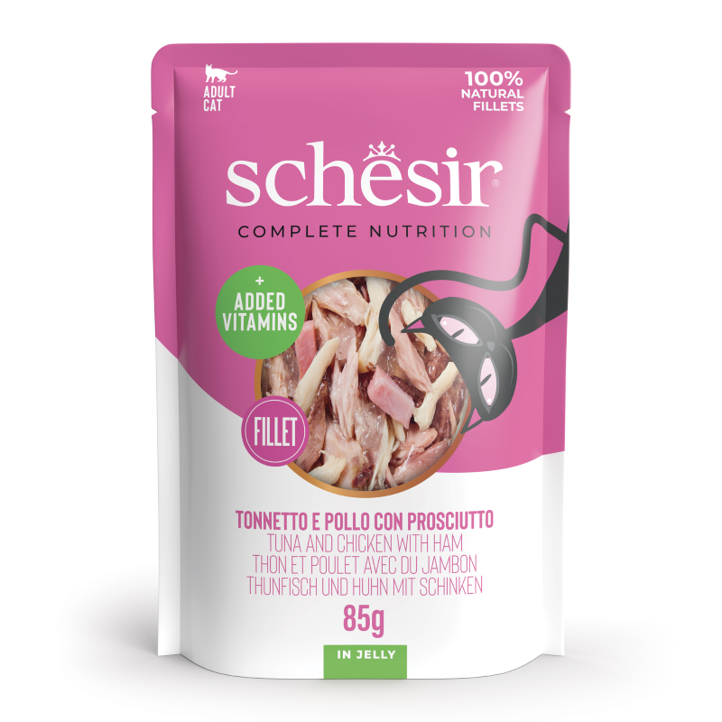 Schesir Atún y Pollo con Jamón en Gelatina 85 gr