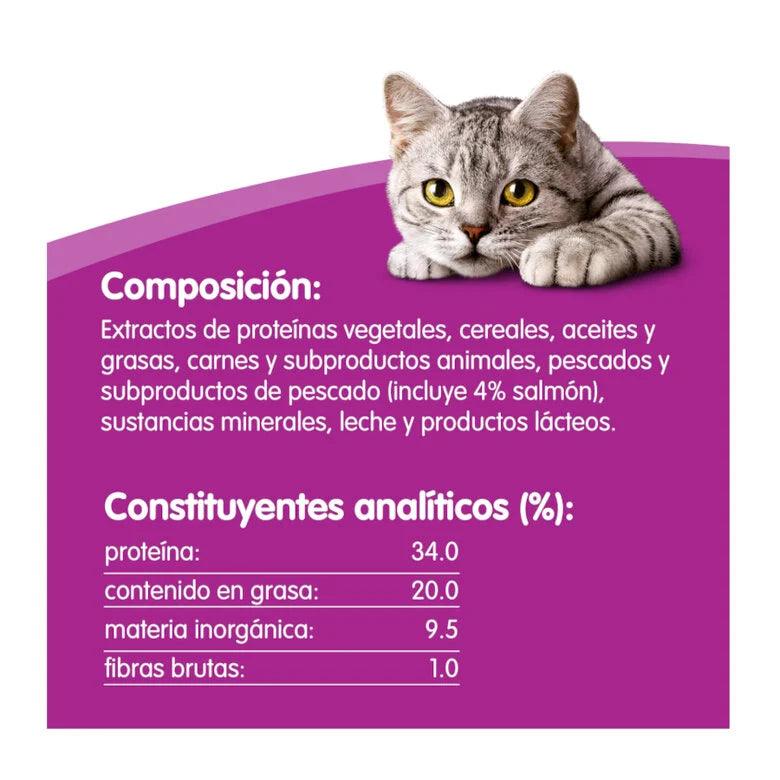 Snack Whiskas Temptations Salmón (8 x 60gr)