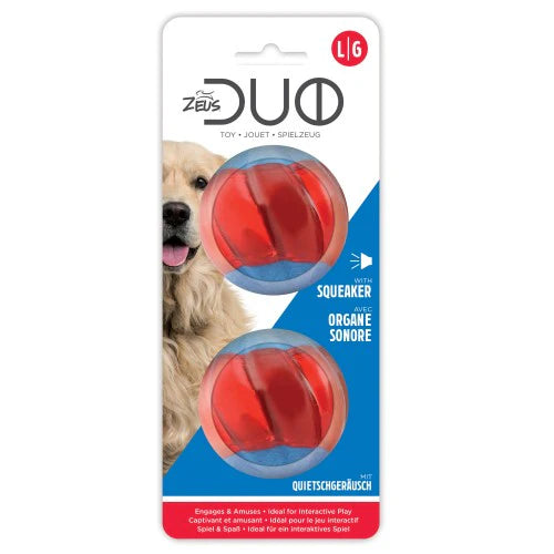 Pelotas para perros Zeus Duo - Pack de 2 Sonido / S